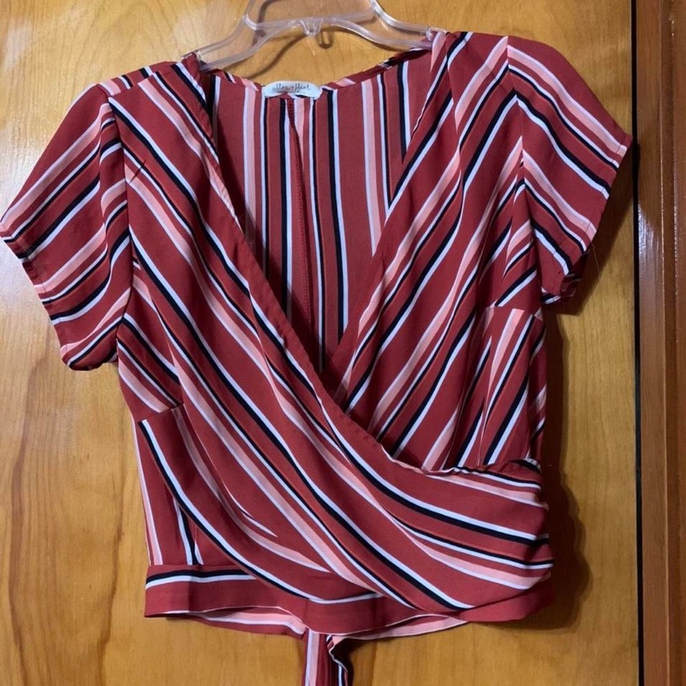Cross Crop top blouse